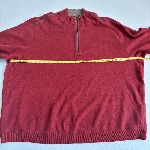 Tommy Bahama Flipshot Reversible Pullover Men 3XL Rust Red Half Zip Casual Prep - Picture 7 of 9